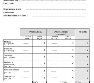 Bordereaux pour dispatcher son matériel