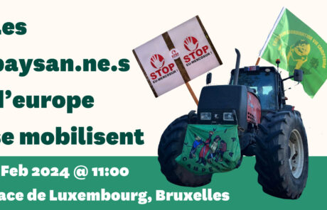 Mobilisation paysanne ! Soutenons des systèmes alimentaires durables !