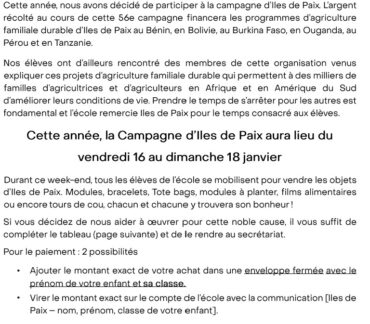 Courrier parents et bon de commande pdf & word